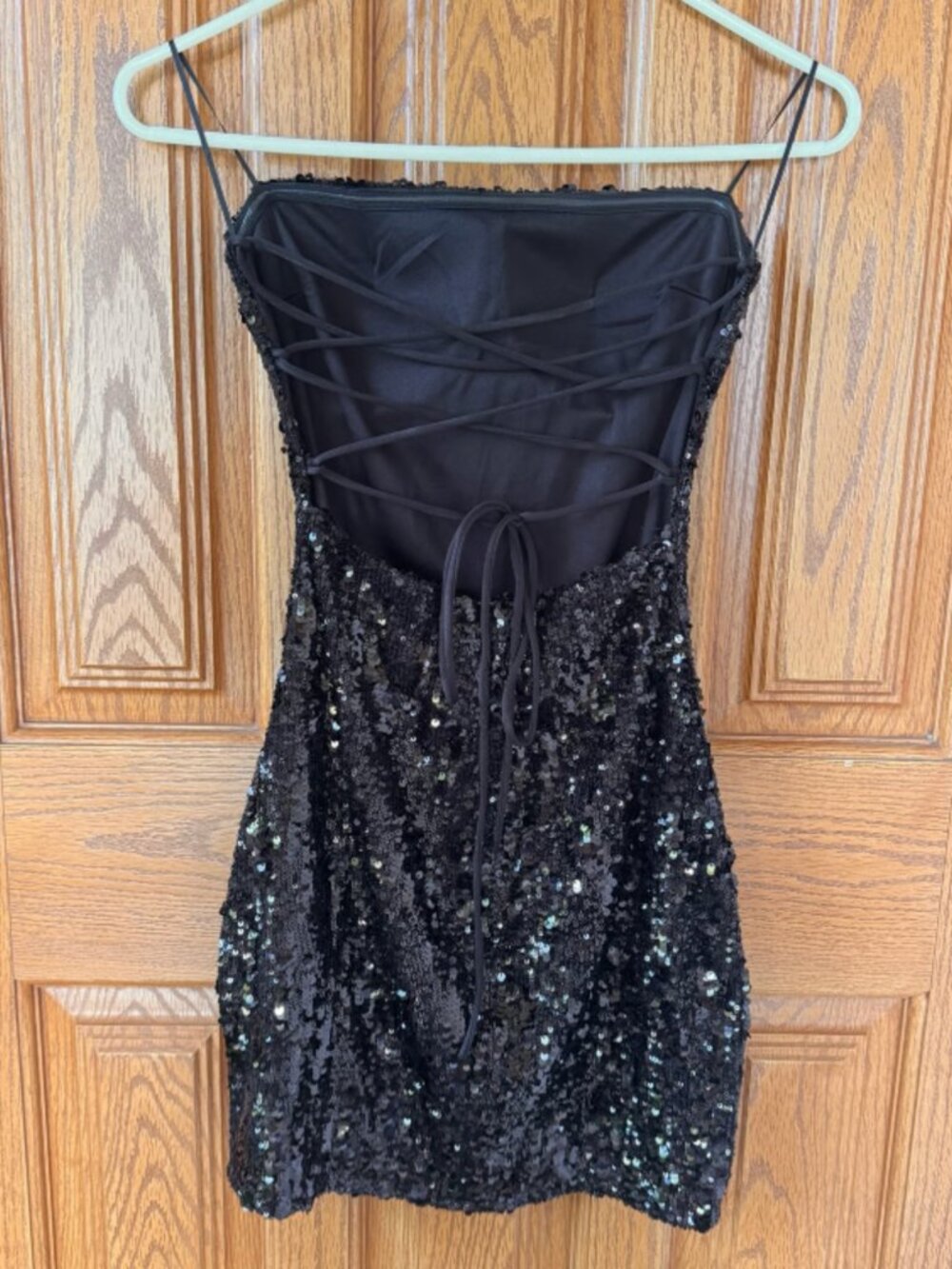 Black Sequence Dress - Picture 2 of 4